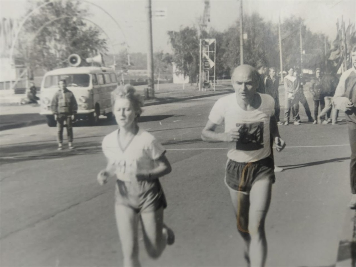 Лариса під час забігу 1988 рік